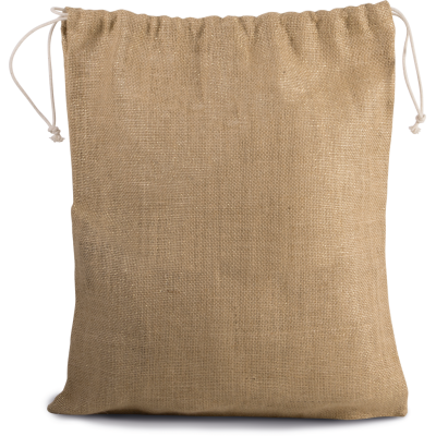Jute drawstring bag
